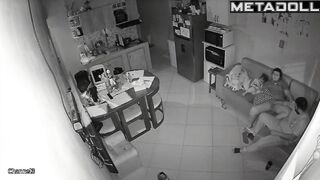 Dirty couple having sex in their bed wildly hidden camera