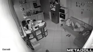 Dirty couple having sex in their bed wildly hidden camera