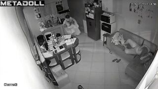 Dirty couple having sex in their bed wildly hidden camera