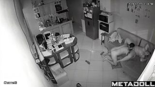 Dirty couple having sex in their bed wildly hidden camera