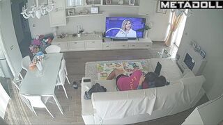 Naughty naked French brunette wife gets fucked in doggy style live stream