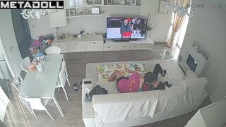 Naughty naked French brunette wife gets fucked in doggy style live stream