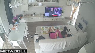 Naughty naked French brunette wife gets fucked in doggy style live stream