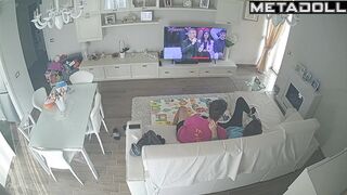 Naughty naked French brunette wife gets fucked in doggy style live stream