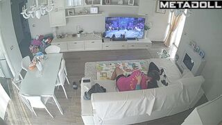 Naughty naked French brunette wife gets fucked in doggy style live stream
