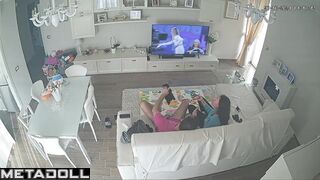 Naughty naked French brunette wife gets fucked in doggy style live stream