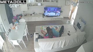 Naughty naked French brunette wife gets fucked in doggy style live stream