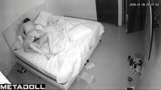 Newly married couple fuck in their daughter’s room real spy cam