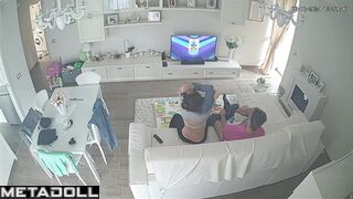 Cheating British brunette student girl pleases her husband online