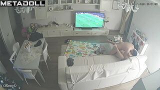 Amazing Swedish mature couple fuck in the living room real spy cam