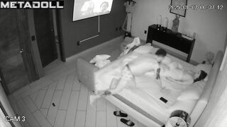 Fat Spanish brunette MILF wets the bed while fucking live