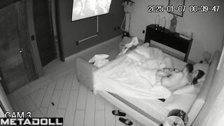 Fat Spanish brunette MILF wets the bed while fucking live