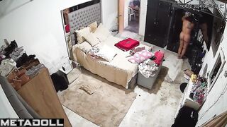 Fat English brunette porn model changes her dirty panties before going to sleep