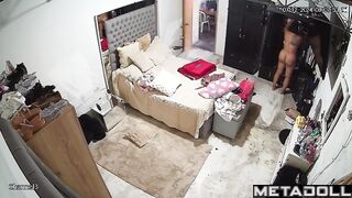Fat English brunette porn model changes her dirty panties before going to sleep