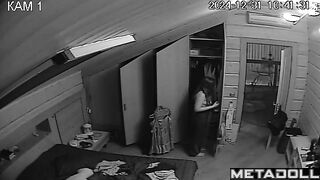 Old New Zealander brunette exotic dancer changes her panties before watching porn