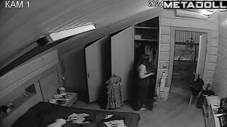 Old New Zealander brunette exotic dancer changes her panties before watching porn