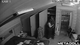 Old New Zealander brunette exotic dancer changes her panties before watching porn