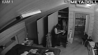 Old New Zealander brunette exotic dancer changes her panties before watching porn