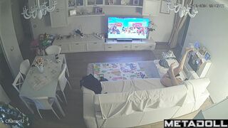Fat Romanian brunette woman forces her husband to cum hidden camera