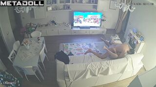 Fat Romanian brunette woman forces her husband to cum hidden camera