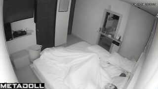 Newly married couple fuck in their bed recording