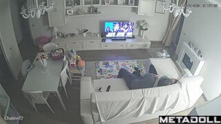 Horny Australian brunette wife rides her husband online