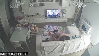 Horny Australian brunette wife rides her husband online
