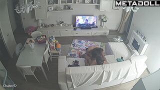 Horny Australian brunette wife rides her husband online