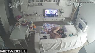 Horny Australian brunette wife rides her husband online
