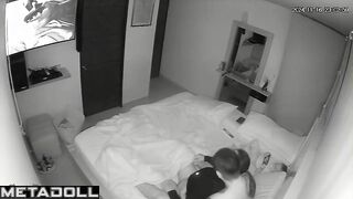 Naked English brunette woman gets cum inside her pussy hidden cam