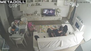 Old French brunette mother gets fucked while watching porn HD