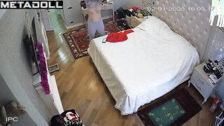 Daily routine of Romanian brunette wife in her room leaked