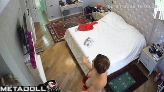 Daily routine of Romanian brunette wife in her room leaked