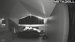 Beautiful Ukrainian dirty couple fuck in their bed wildly hidden IP camera