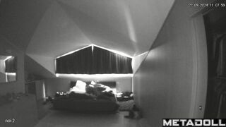 Beautiful Ukrainian dirty couple fuck in their bed wildly hidden IP camera