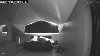 Beautiful Ukrainian dirty couple fuck in their bed wildly hidden IP camera
