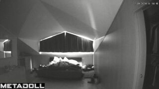 Beautiful Ukrainian dirty couple fuck in their bed wildly hidden IP camera