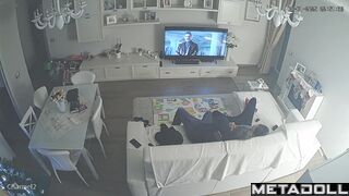 Chunky Scottish brunette MILF sex at home hidden cam