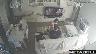 Chunky Scottish brunette MILF sex at home hidden cam