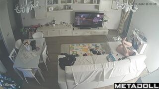 Chunky Scottish brunette MILF sex at home hidden cam