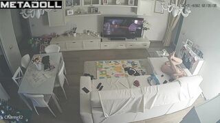 Chunky Scottish brunette MILF sex at home hidden cam