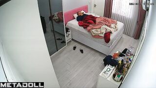 Big ass brunette wife is masturbating her hairy pussy voyeur IP cam