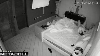 Amazing married couple having sex in their daughter’s room spy cam record
