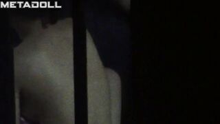 Korean college girl spied by her neighbor