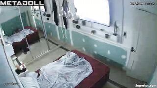 Blonde MILF woman gets penetrated in bed