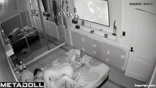 Blonde MILF woman gets penetrated in bed