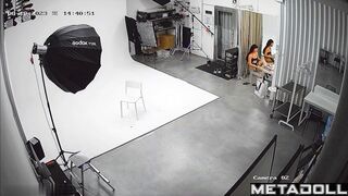 Korean nude model in a photo shoot