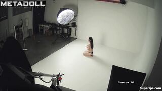 Korean nude model in a photo shoot
