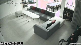 Korean college couple fucks on the couch