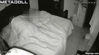 Young Latin couple has sex under the sheets